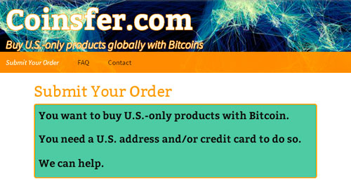 Coinsfer поможет купить за биткоин любые товары из США